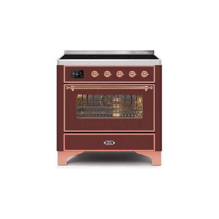 ILVE 36" Majestic II Series Electric Induction and Electric Oven Range with 5 Elements (UMI09NS3)