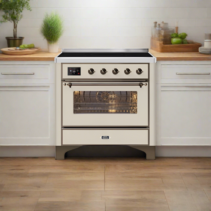 ILVE 36" Majestic II Series Electric Induction and Electric Oven Range with 5 Elements (UMI09NS3)