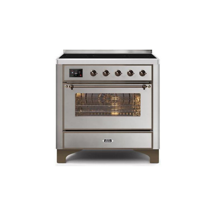 ILVE 36" Majestic II Series Electric Induction and Electric Oven Range with 5 Elements (UMI09NS3)