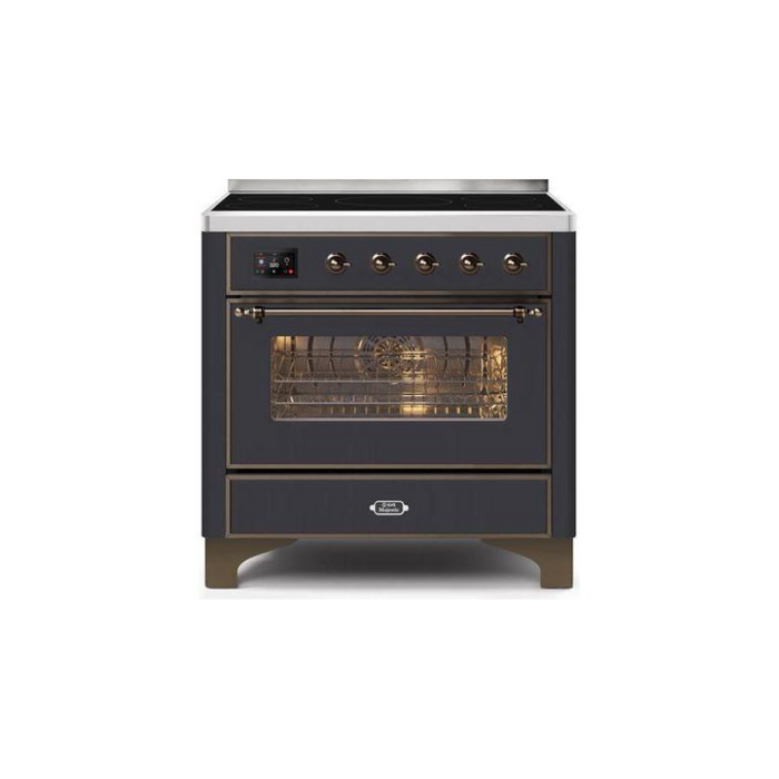 ILVE 36" Majestic II Series Electric Induction and Electric Oven Range with 5 Elements (UMI09NS3)