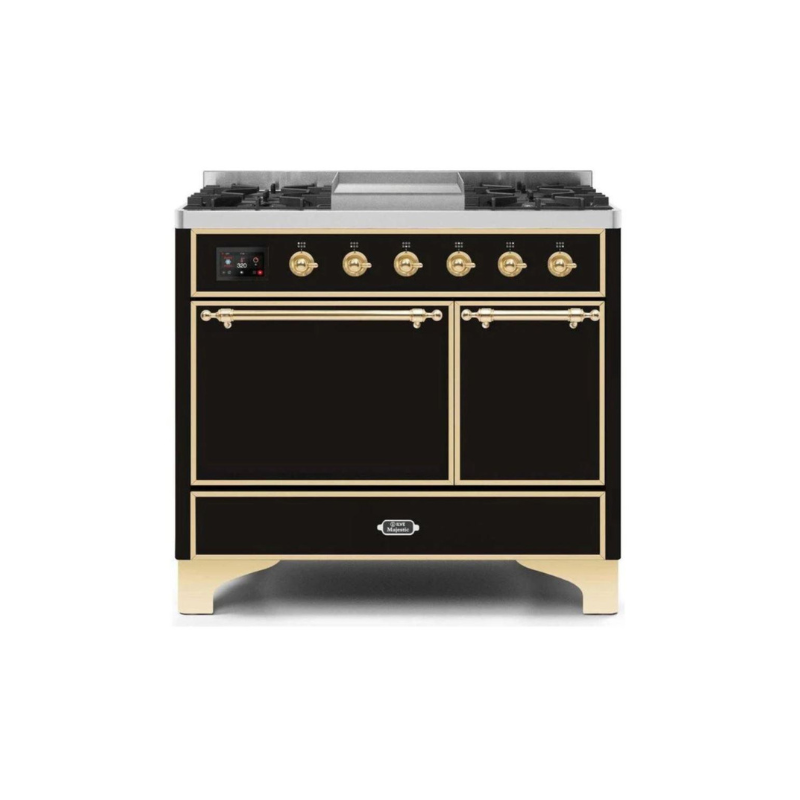 ILVE 40 Inch Majestic II Series Natural/ Propane Gas Burner and Electric Oven Range with 6 Sealed Burners (UMD10FDQNS3)