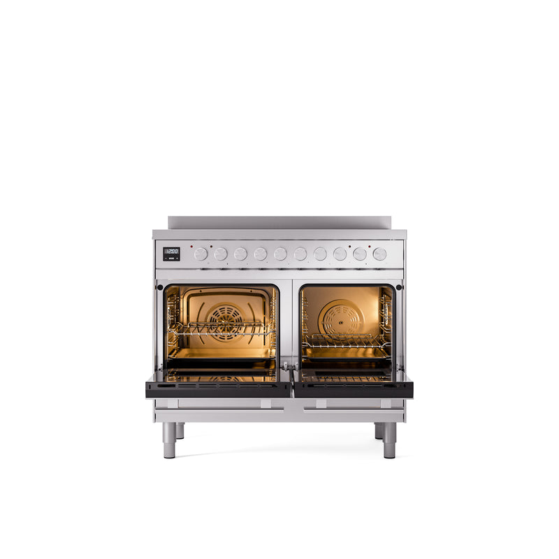 ILVE 40" Professional Plus II Series Freestanding Electric Double Oven Range with 5 Elements, Triple Glass Cool Door - UPDI406WMP
