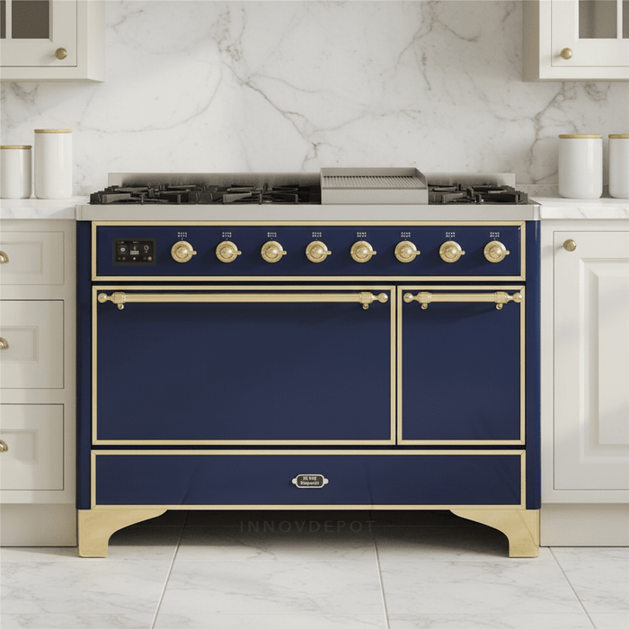 ILVE Majestic II 48" Solid Door Dual Fuel Range – Liquid Propane
