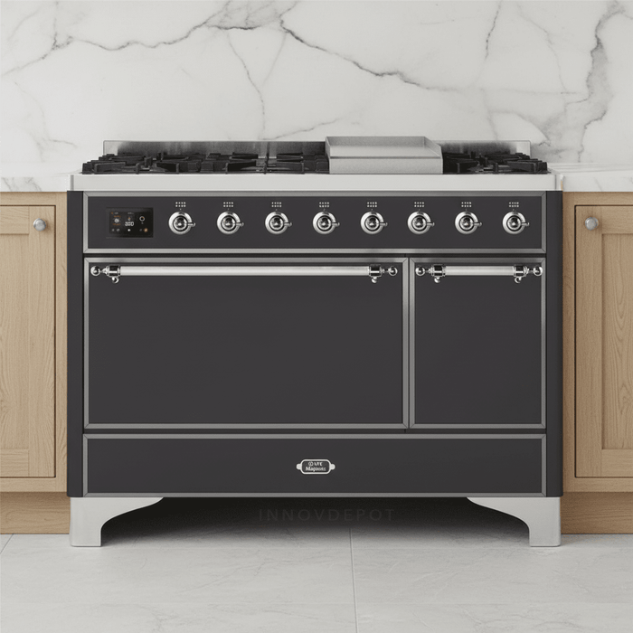 ILVE Majestic II 48" Solid Door Dual Fuel Range – Liquid Propane