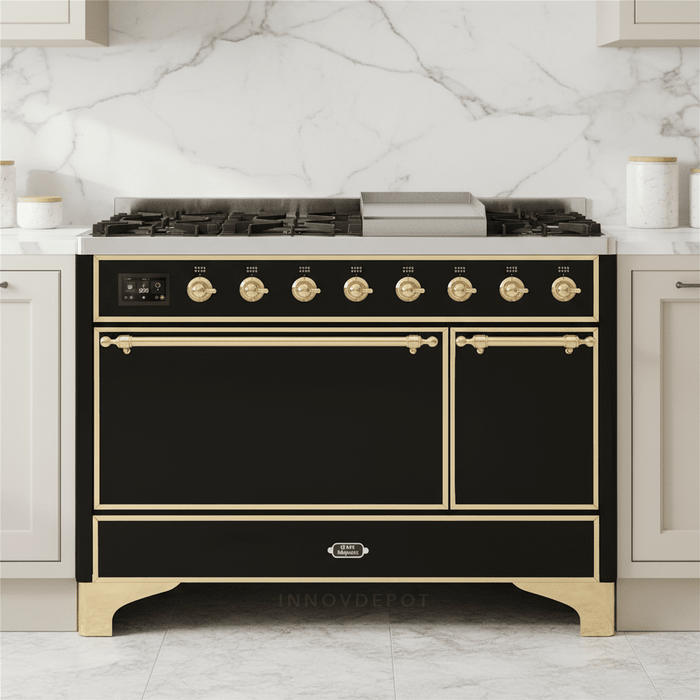 ILVE Majestic II 48" Solid Door Dual Fuel Range – Liquid Propane
