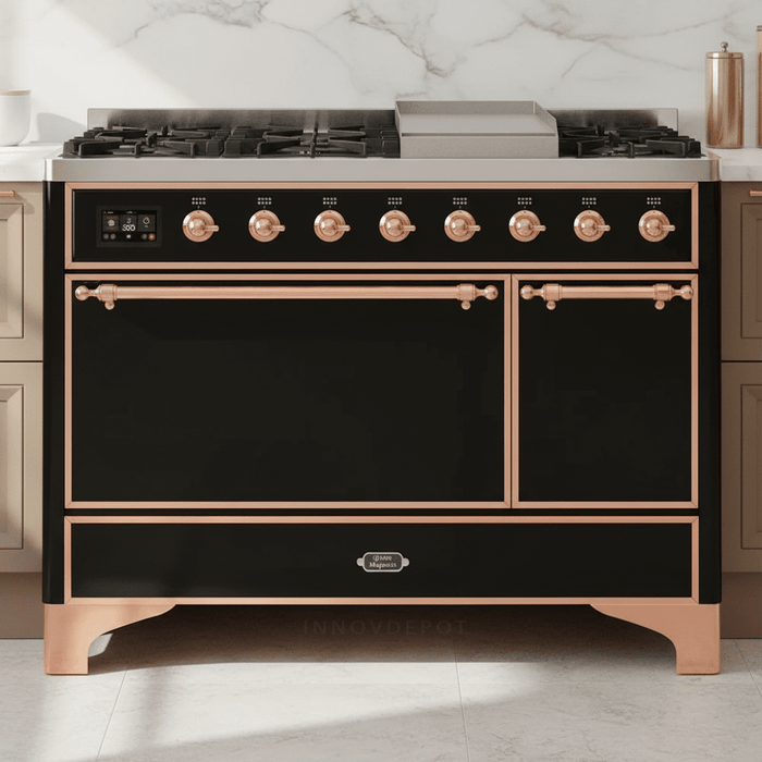 ILVE Majestic II 48" Solid Door Dual Fuel Range – Liquid Propane