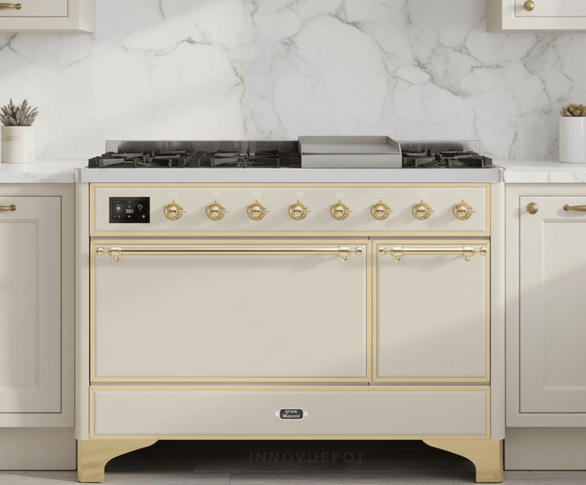 ILVE Majestic II 48" Solid Door Dual Fuel Range – Liquid Propane