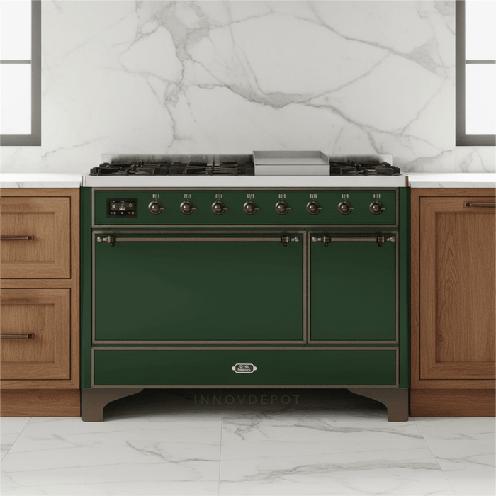 ILVE Majestic II 48" Solid Door Dual Fuel Range – Liquid Propane