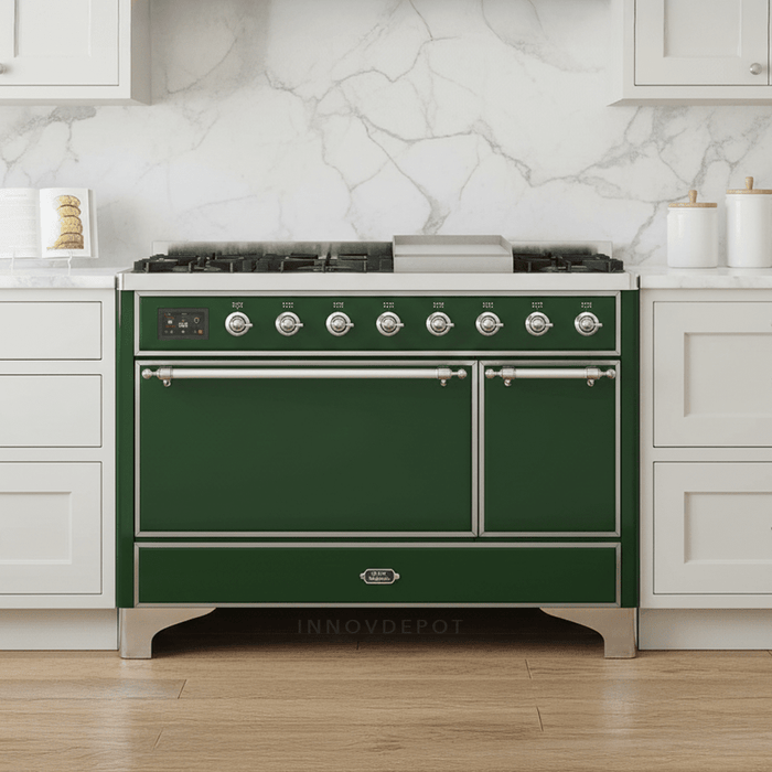 ILVE Majestic II 48" Solid Door Dual Fuel Range – Liquid Propane
