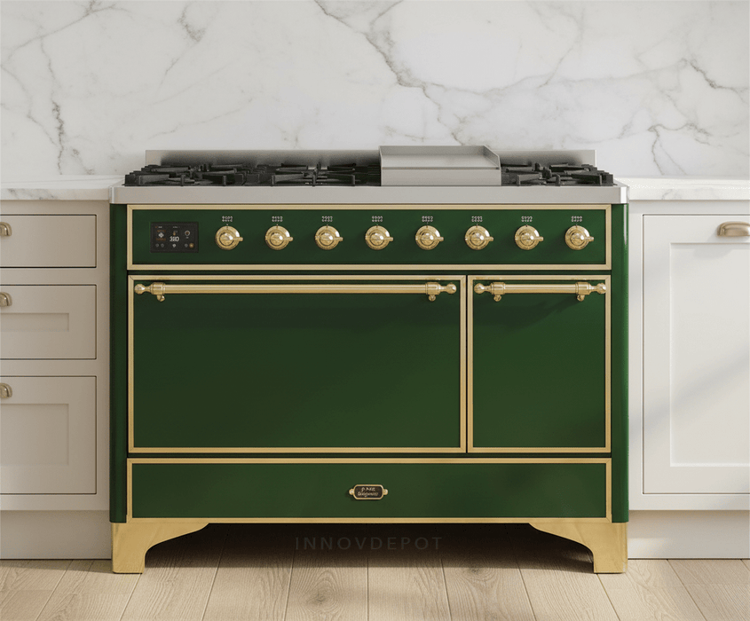 ILVE Majestic II 48" Solid Door Dual Fuel Range – Liquid Propane