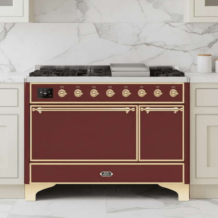 ILVE Majestic II 48" Solid Door Dual Fuel Range – Liquid Propane