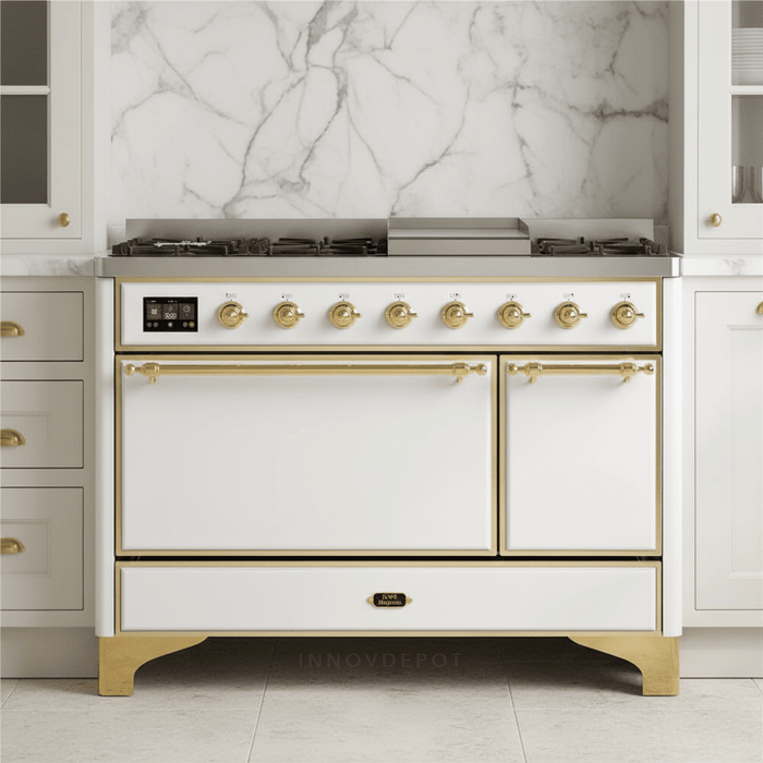 ILVE Majestic II 48" Solid Door Dual Fuel Range – Liquid Propane