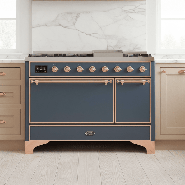 ILVE Majestic II 48" Solid Door Dual Fuel Range – Liquid Propane