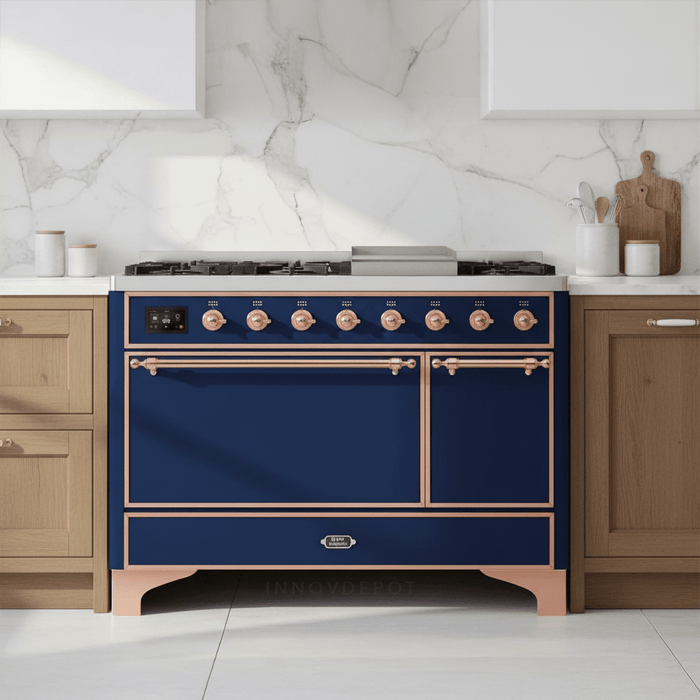 ILVE Majestic II 48" Solid Door Dual Fuel Range – Liquid Propane