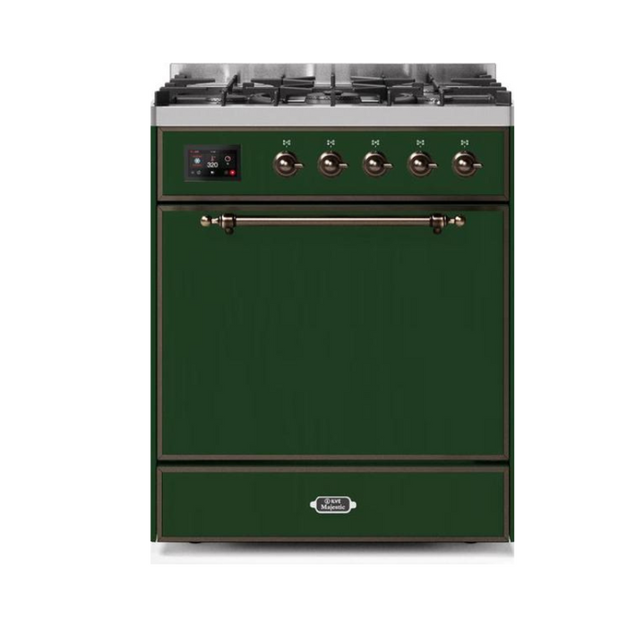 ILVE - Majestic II Series - 30 Inch Dual Fuel Freestanding Range Gas/Propane (UM30DQNE3)