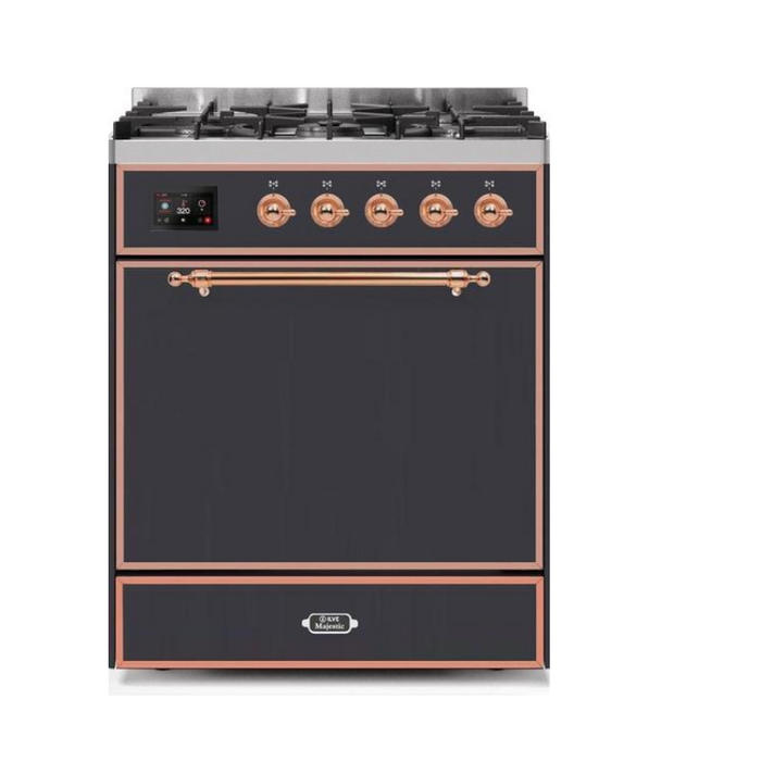 ILVE - Majestic II Series - 30 Inch Dual Fuel Freestanding Range Gas/Propane (UM30DQNE3)