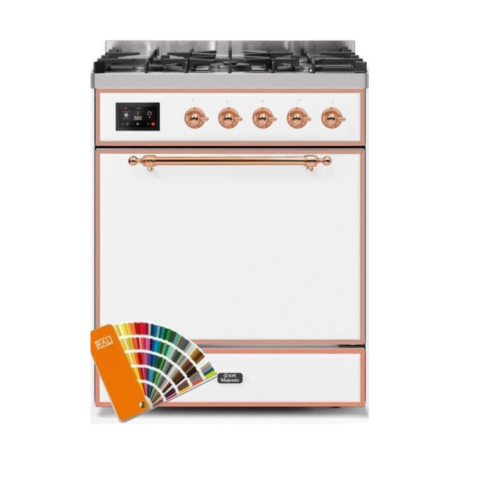 ILVE - Majestic II Series - 30 Inch Dual Fuel Freestanding Range Gas/Propane (UM30DQNE3)