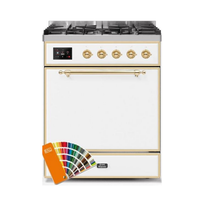 ILVE - Majestic II Series - 30 Inch Dual Fuel Freestanding Range Gas/Propane (UM30DQNE3)