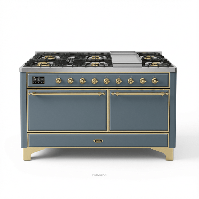 ILVE Majestic II Series 60 Inch Dual Fuel Freestanding Range Gas/Propane (UM15FDQNS3)
