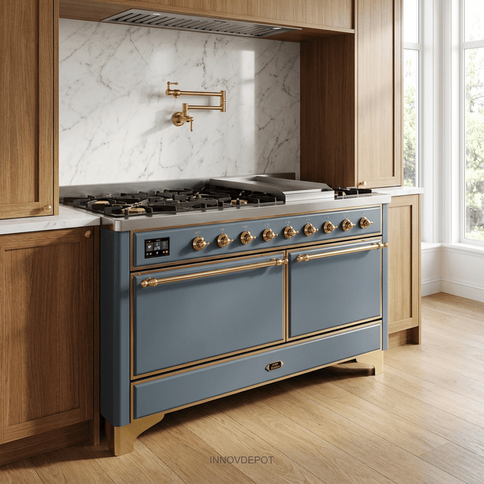 ILVE Majestic II Series 60 Inch Dual Fuel Freestanding Range Gas/Propane (UM15FDQNS3)