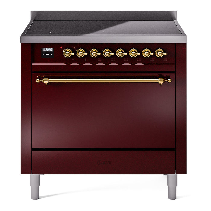 ILVE Nostalgie II 36" Electric Range with 6 Induction Elements Solid Door - UPI366QNMP