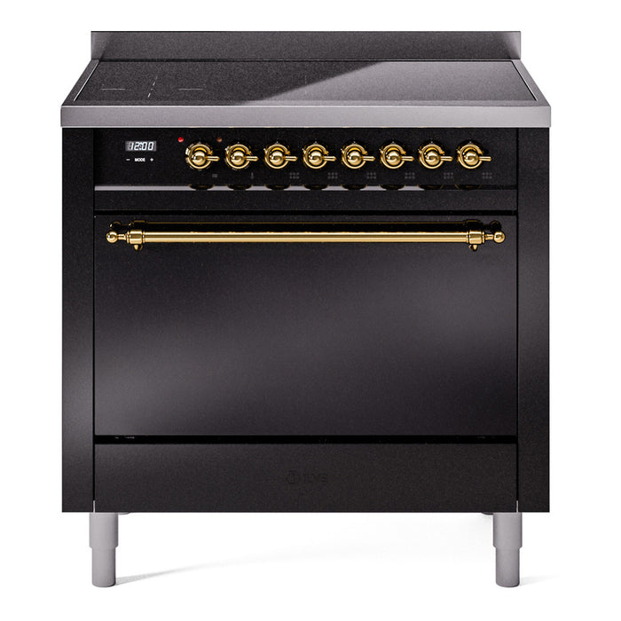 ILVE Nostalgie II 36" Electric Range with 6 Induction Elements Solid Door - UPI366QNMP