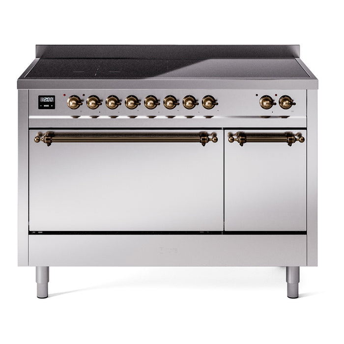 ILVE Nostalgie II 48" Electric Range with 6 Induction Elements Solid Door - UPI486QNMP