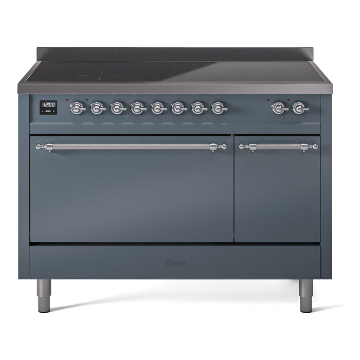 ILVE Nostalgie II 48" Electric Range with 6 Induction Elements Solid Door - UPI486QNMP