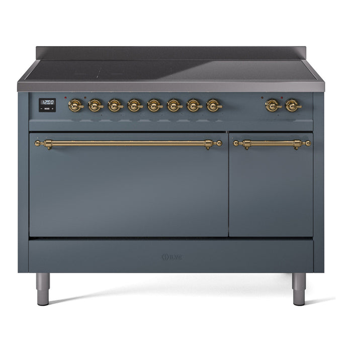 ILVE Nostalgie II 48" Electric Range with 6 Induction Elements Solid Door - UPI486QNMP