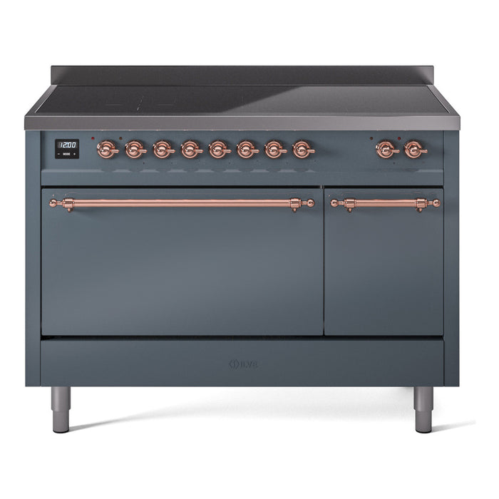 ILVE Nostalgie II 48" Electric Range with 6 Induction Elements Solid Door - UPI486QNMP