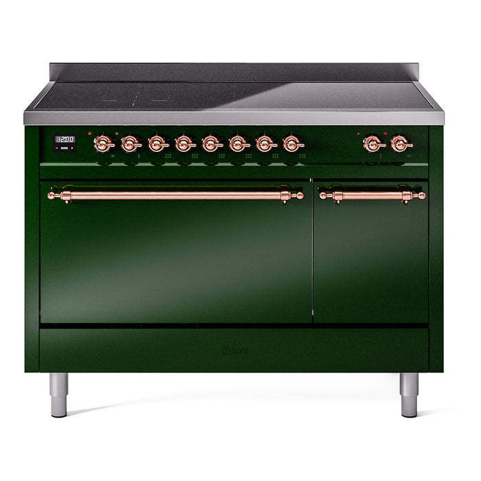 ILVE Nostalgie II 48" Electric Range with 6 Induction Elements Solid Door - UPI486QNMP