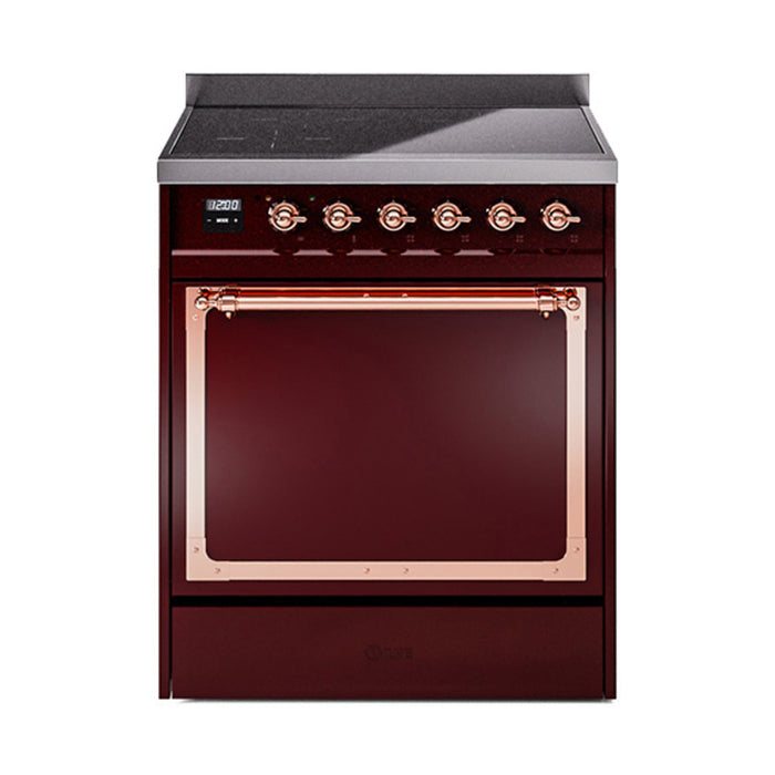 ILVE Nostalgie II Noblesse 30″ Induction Freestanding Range with Solid Door - UNI304QNMP