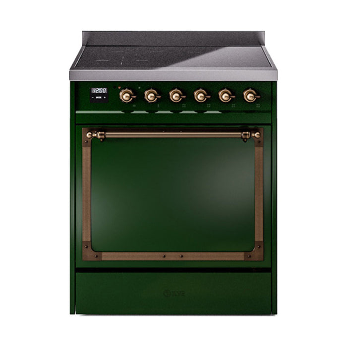 ILVE Nostalgie II Noblesse 30″ Induction Freestanding Range with Solid Door - UNI304QNMP