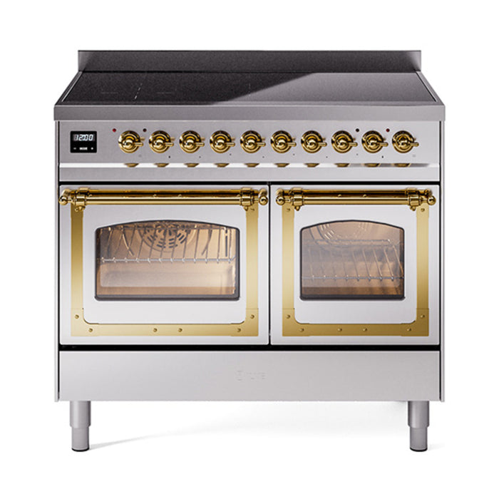 ILVE Nostalgie II Noblesse 40″ Induction Freestanding Range with Triple Glass Door - UNDI406NMP