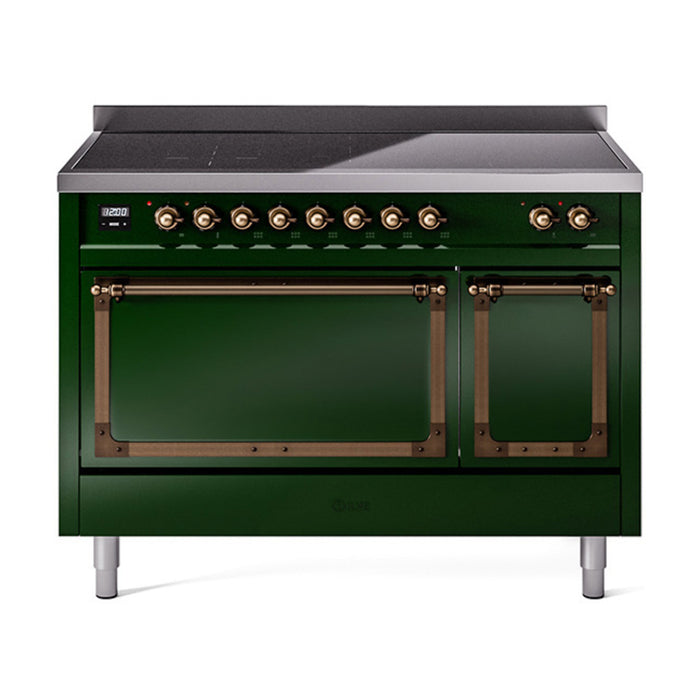 ILVE Nostalgie II Noblesse 48″ Induction Freestanding Range with Solid Door - UNI486QNMP