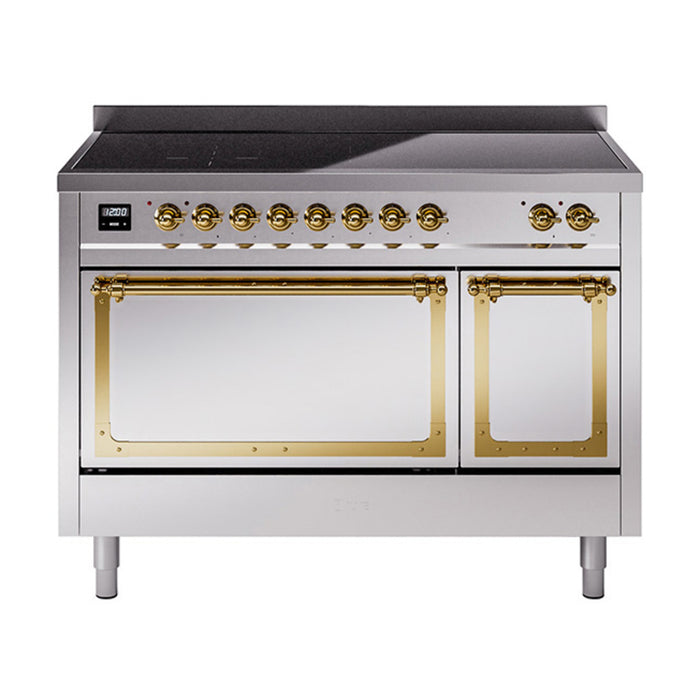 ILVE Nostalgie II Noblesse 48″ Induction Freestanding Range with Solid Door - UNI486QNMP