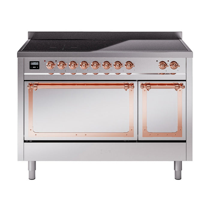 ILVE Nostalgie II Noblesse 48″ Induction Freestanding Range with Solid Door - UNI486QNMP