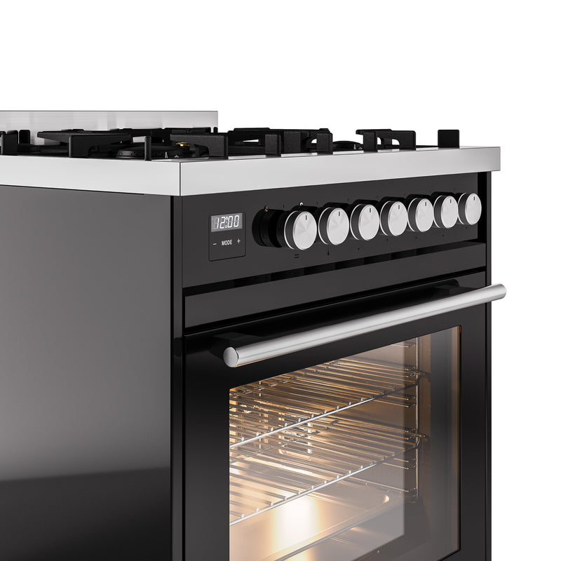 ILVE Professional Plus II 30-Inch Freestanding Dual Fuel Range with 5 Sealed Burner - UP30WMP