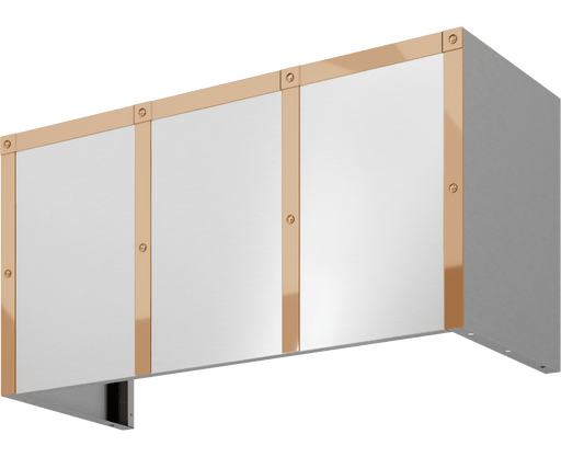 ZEPHYR Duct Cover Banding Kit, 48in x 18in, Polished Copper Finish (BKDC14818APC)