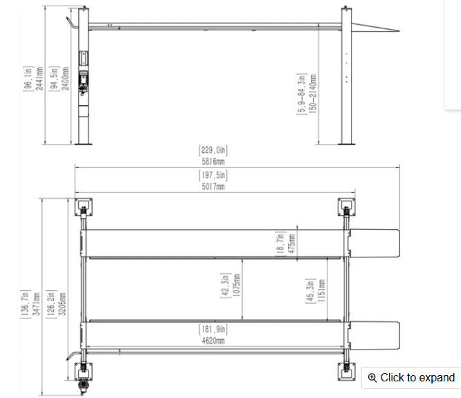 Katool KT-4H110 Four Post Vehicle Lift 11,000lbs