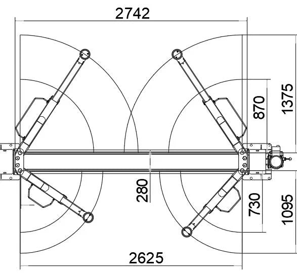 Katool AM120SD 12,000 LB Two Post Car Lift – Clear Floor Commercial Auto Lift