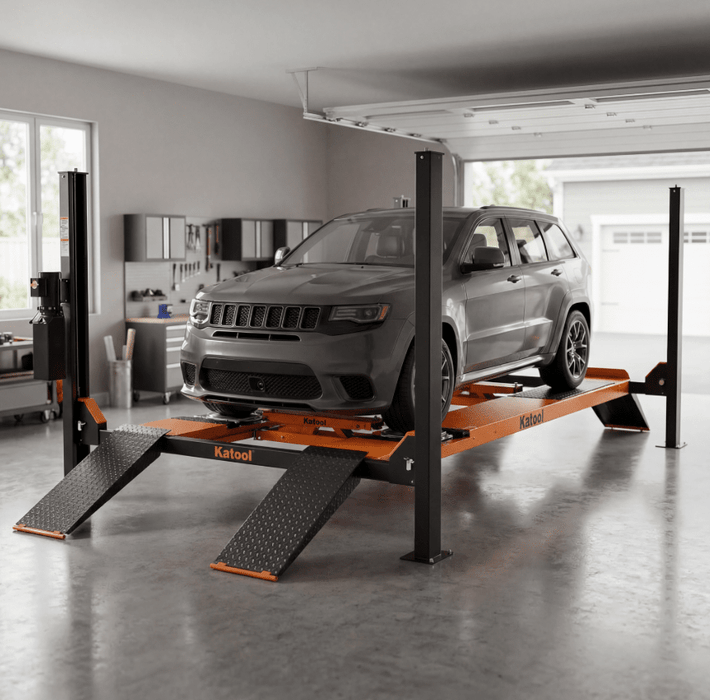 Katool KT-4H110 11,000 LB Four Post Car Lift Heavy Duty Vehicle Storage Lift