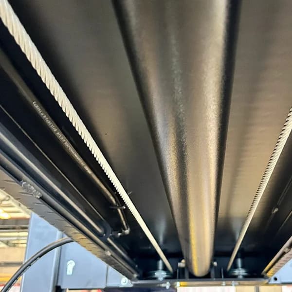 Close-up view of the Katool KT-4H850 4-Post Lift – highlights platform texture, safety locks, and heavy-duty construction details.

