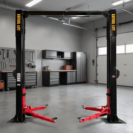 KATOOL KT-M120 12,000 Lb 2-Post Clearfloor Car Lift - Heavy Duty Hydraulic Lift For Passenger Vehicles & Commercial Use