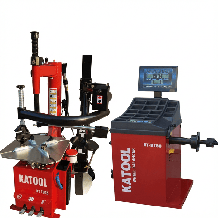Katool KT-T835 Tire Changer & KT-B760 Wheel Balancer Combo – 120V Professional Tire Machine Set