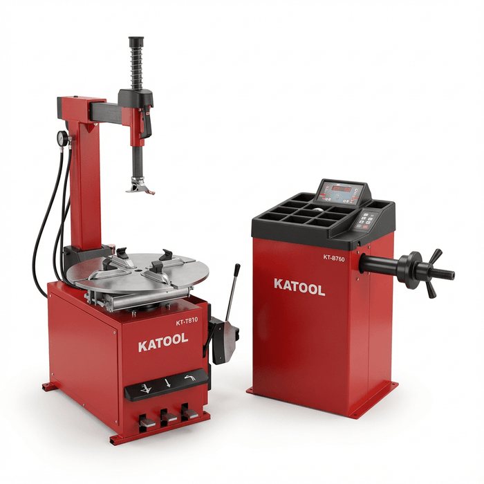 Katool KT-T810 Tire Changer & KT-B760 Wheel Balancer Combo – 120V Professional Tire Machine Set