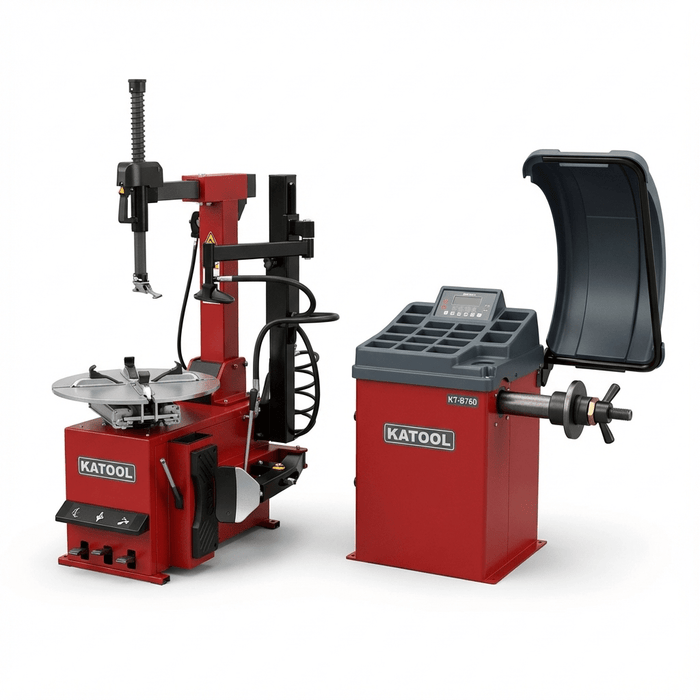 Katool KT-T810 Tire Changer & KT-B760 Wheel Balancer Combo – 120V Professional Tire Machine Set