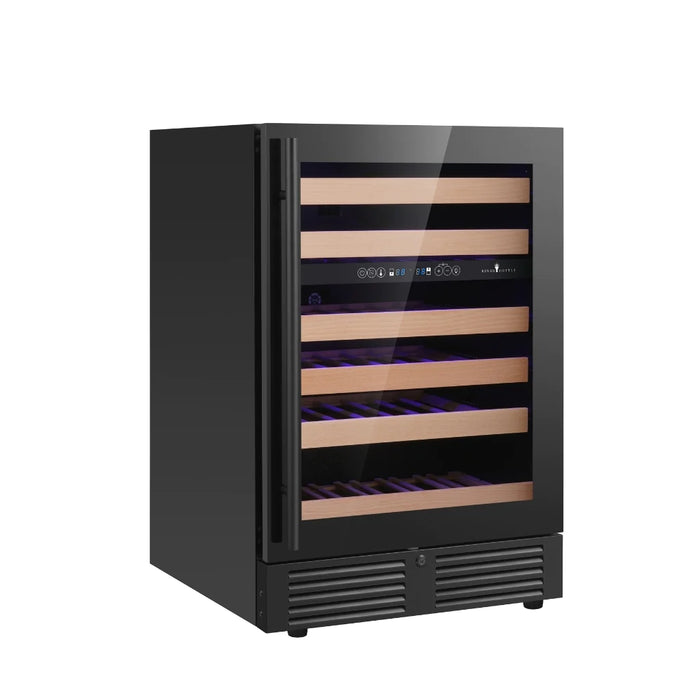 Kings Bottle 24 Inch Under Counter LOW-E Glass Door Dual Zone Wine Cooler