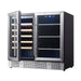 Kings Bottle 36" Beer and Wine Cooler Combination with Low-E Glass Door 