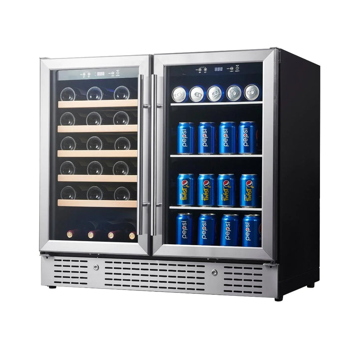 Kings Bottle 36" Beer and Wine Cooler Combination with Low-E Glass Door -